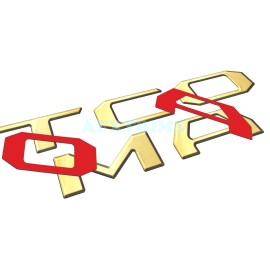 AFX-TRIMS GOLD 3D RAISED DOMED TAILGATE LETTERS FOR TOYOTA TACOMA 2016-2023 US MADE