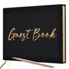 JUBTIC Black Guest Book for Funeral, Guest Sign in Book