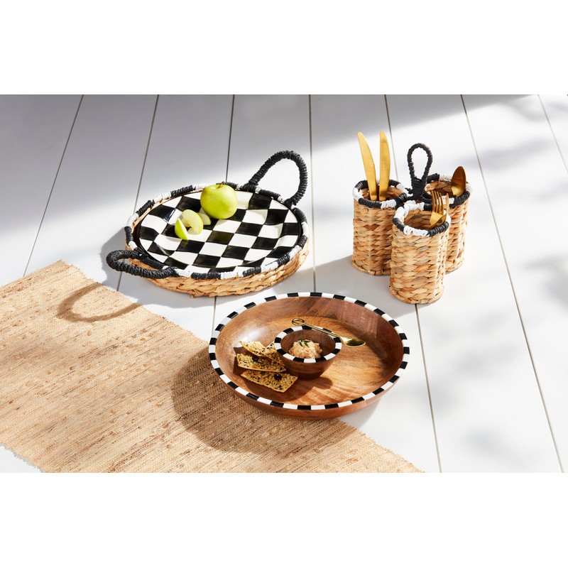 Mud Pie Checkered 12" 2" x 4" Dia | Spoon