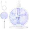 YISSVIC 2 in 1 Mosquito Killer Racket, 4000V Foldable Electric