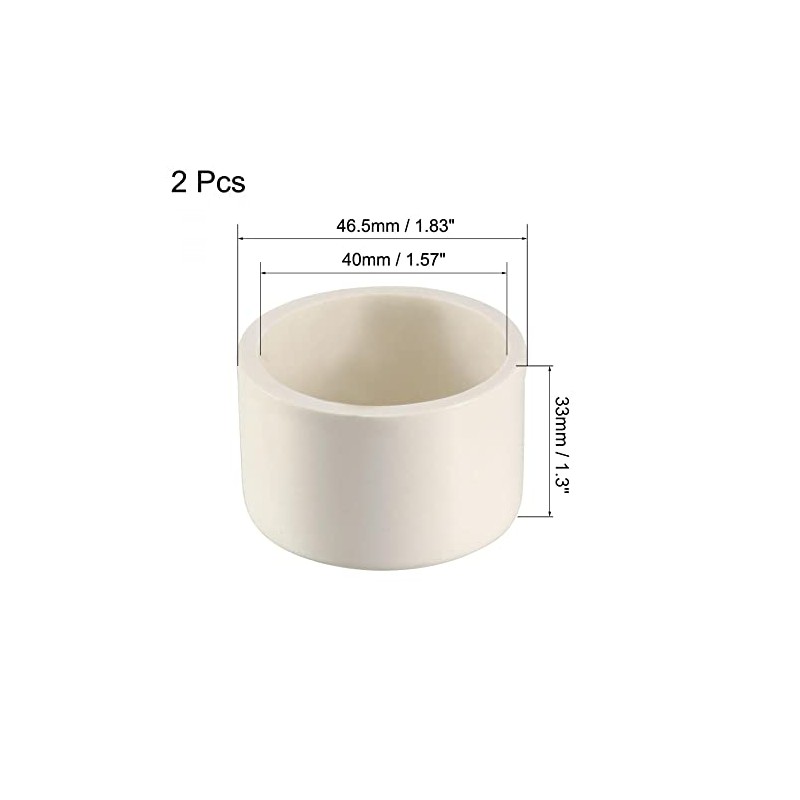 sourcing map 40mm PVC Pipe Cap Fitting, Slip End Caps
