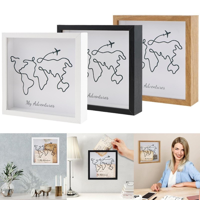 PARTY BESTBUY Shadow Box Frame,Travel Memory Box for Filling DIY