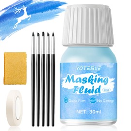 YOTEBLE Watercolor Masking Fluid, Water Based Latex and Easy Peel-Off, Blue