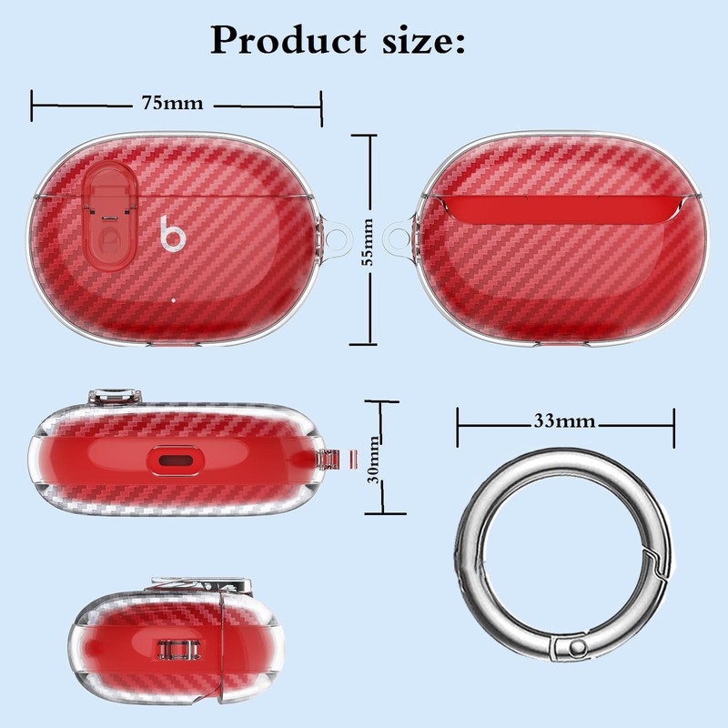 Beats Studio Buds/Studio Buds Plus Case Cover Clear 2021/2023 Men