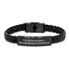 Developer Humor Gifts - Funny Interlaced Leather Bracelet for Men,