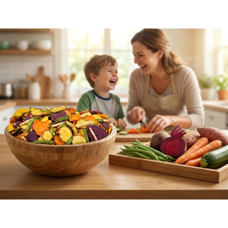 Smarty Stop Mixed Veggie Chips, Assorted Dried Salted Vegetable Snacks