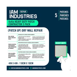 IAM Industries 4" X 4" CONTRACTOR 5 PACK - HEAVY DUTY DRYWALL REPAIR PATCHES