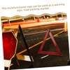 GANAZONO 4Pcs Reflective Triangle Warning Signs for Car Safety Roadside