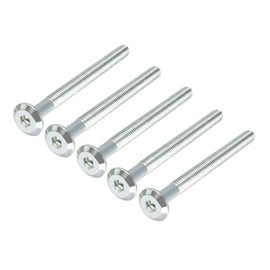 sourcing map M6x70mm Furniture Bolts Hex Socket Screws 50mm Thread Length Zinc Plated 5pcs