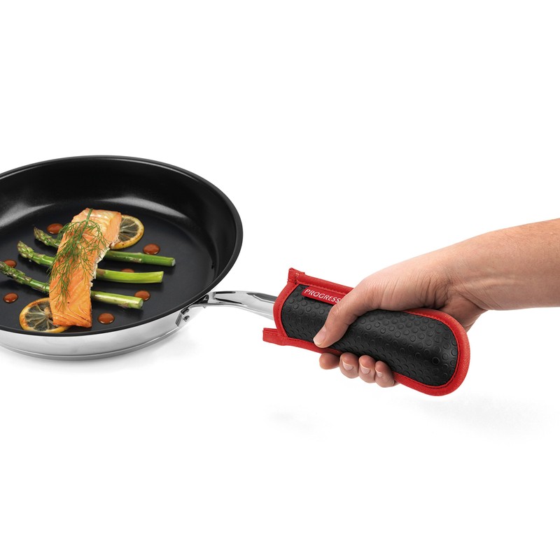 Progress MFPRO11171R Professional Heat-Resistant Pan Handle Sleeve, Neoprene, Red/Black, 16