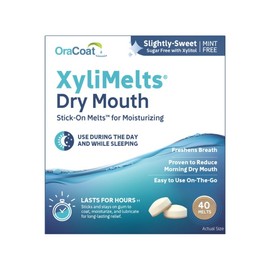 OraCoat XyliMelts Dry Mouth Stick-On Mint-Free Melts X 40
