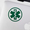 Transparent Decal Stickers of EMT Star PVC (Green) Premium Waterproof
