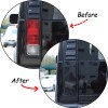 Unbranded Fit For Hummer H2 Smoked Blackout Tail Light Covers