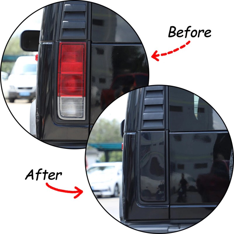 Unbranded Fit For Hummer H2 Smoked Blackout Tail Light Covers