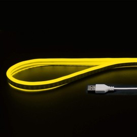 Nippon Trust Technology USB Neon Tube Light ~ Bend Freely Like Wire to Keep Shape ~ (2m, Yellow)