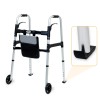 iLiving Easy Folding Rolling Walker with Shopping bag Basket and