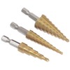 Audiophan Step Drill Reamer 3-12mm, 4-12mm, 4-20mm, Hex Drill Bid,