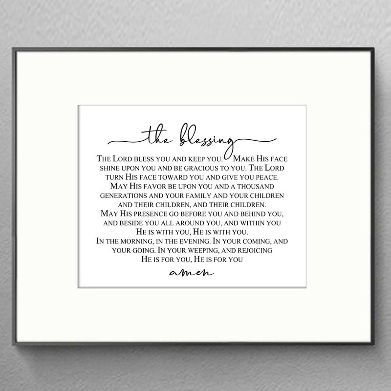 The Blessing, Song Lyrics, Christian Wall Decor, May His Favor