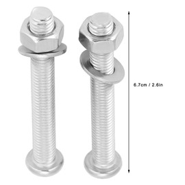4 Sets Stainless Steel Ladder Bolt Set, Stainless Steel Swimming Pool Ladder Screw Set Screws and Nuts Hardware Repair Kit for Pool Ladders