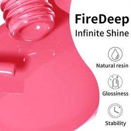 Firedeep Pink Gel Nagellack,16ML Pink Red Color Soak Off UV LED Gel Nagellack Nail Art Starter Maniküre Salon DIY at Home 1Pcs (1109)