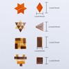 4 Shapes Mixed Glass Mosaic Tiles,Square+Diamond+Triangle+Rectangle 220 PCS Stained Glass
