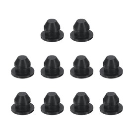 uxcell 10pcs Hole Plug 3/16 Inch (5mm) Button Plugs Fit for 4.5mm Hole, Snap in Locking Hole Tube Plug Silicone Tube Waterproof Plug Tube Plug, Black