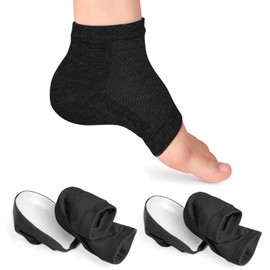 2 Pairs Invisible Height Max Socks Set, Half Height Increase Insoles, Comfortable Shoe Lift Heel Pads for Men and Women, Increase Socks for Job Interviews, Dates, Parties (2.5cm+3.5cm Black)