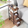 LOAKEKEL Narrow End Tables Living Room Set of 2 with