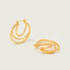 MEVECCO Gold Hoop Earrings for Women 18K Gold Plated Beaded