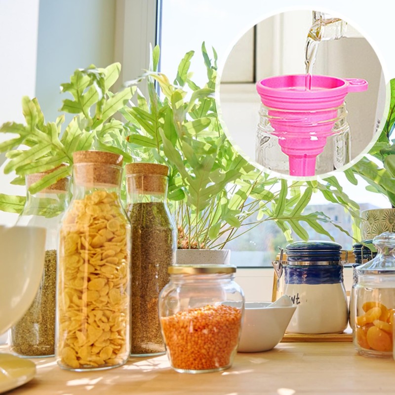 4 Pcs Funnels for Filling Bottles or Containers, Universal Size