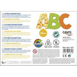 Cayro – Magnetische Buchstaben – Kinder ab 3 Jahren – Fördert Lesen und Schreiben – Erstellt Wörter und Namen – 60 Teile – Kinderbrettspiel