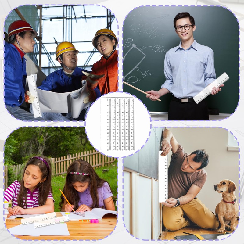 Pack of 6 Rulers 15 cm, Ruler Primary School, Ruler