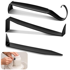 Leriton 3 Pcs Stainless Steel Double Ended Pottery Trimming Tools for Clay and Ceramic Trim 3 Styles Pottery Carving Tools Set for Sculpture Ceramics Hand-Made Clay Art Craft Modelling Carving