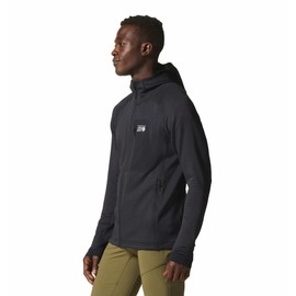 Mountain Hardwear Men's Polartec Power Grid Full Zip Hoody, Black, Large