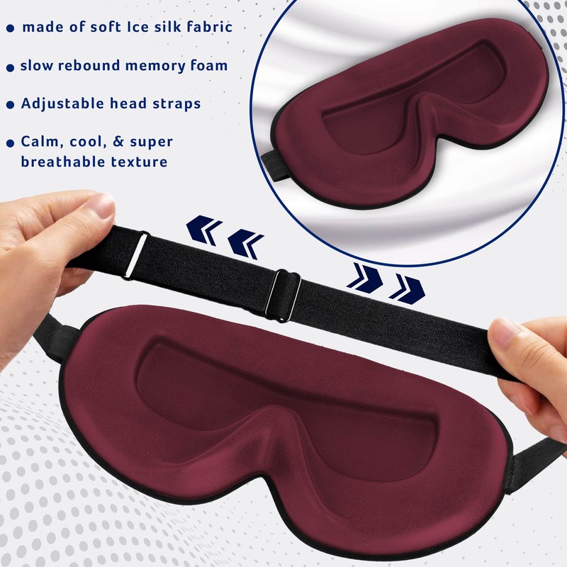 UAMAL 3D Eye Mask, Sleep Mask,100% Blackout Eyelash Extension Sleep