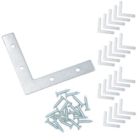 75mm (3in.) Corner Mending Plate Angle Bracket L Shape Reinforcing Repairing 20pc