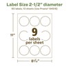 Avery EcoFriendly Matte White Recycled Round Scalloped Labels, 2.5" Diameter,