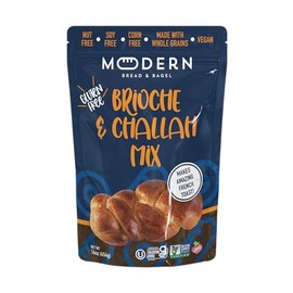 Modern Bread & Bagel Mezcla de brioche y jalá sin gluten | Certificado sin gluten | Sin nueces | Sin OMG | Sin maíz y soja | Apto para veganos | Kosher - 16 onzas (paquete de 1)