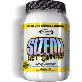 Gaspari Nutrition - SizeOn - The Ultimate Hybrid Intra-Workout Amino Acid & Creatine Formula, Increased Muscle Volume & Muscle Recovery - 3.59 Pound (Lemon Ice)