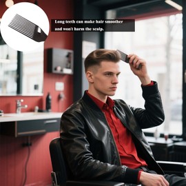 7-teiliges Herren-Haarstyling-Set, Haarkämme, breite Zahnstruktur, Kamm für Quiff, Pompadour, Unterschnitt, geeignet für alle Arten von Herrenfrisuren, Vintage, geeignet für den Heimgebrauch und für