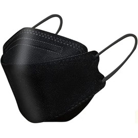 100 Cubrebocas KF94 Negro Certificados Estilo Coreano KF94 PREMIUM, 4 Capas de Protección Color Negro