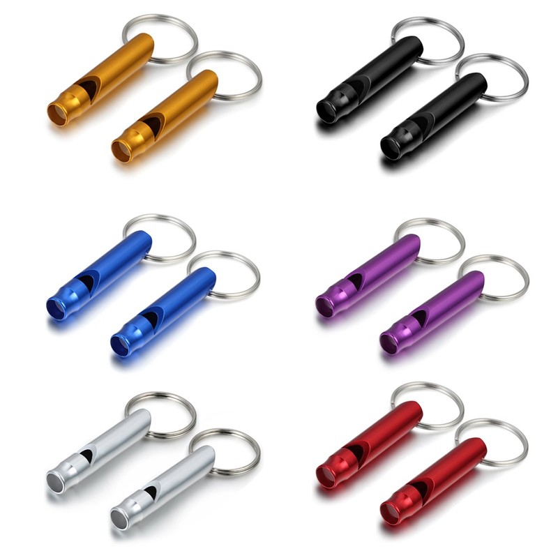 Aroncent Emergency Survival Aluminum Whistle Key Chain for Hiking Camping