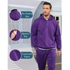 LUYIJIESHENG sweat suit for Men's Purple hoodies Quarter Zip 2
