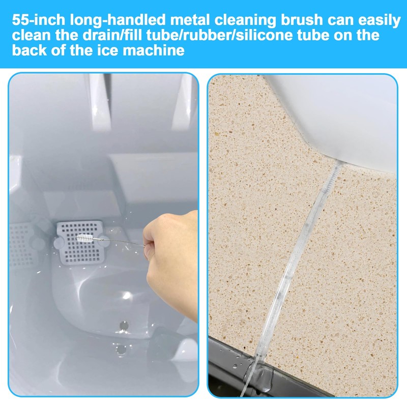 XANGNIER Ice Machine Cleaner Brush Kits,Countertop Ice Maker Cleaning Tools
