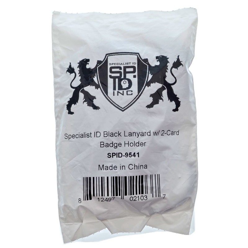 Metal Detector Friendly Lanyard with Badge Holder - 2 Card