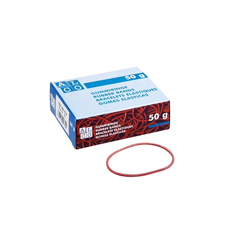 ALCO Gummibänder im Karton/752 rot 150x4 Inh. 50g