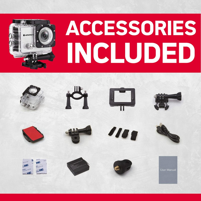 AgfaPhoto AGFA Foto AC5000 GR Action CAM 0, Grau, S