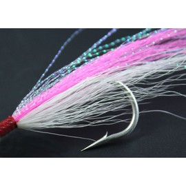 Bucktail Teasers Fishing Hook Saltwater Fishing Lures Fluke Rig Fishing Jig Hooks Mylar Flash Bucktail Teasers