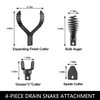 4-Piece Drain Snake Attachment Replacement Cutters-Boring Bulb Cutter,C-Cutter,Spade Cutter,Arrow Cutter-Compatible