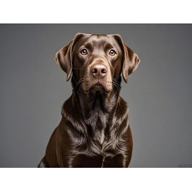 QACEYID Diamond Art Chocolate Labrador Retriever 5D Diamond Painting DIY Kits Full Round Drill Rhinestones Crystal by Number Mosaic Arts and Crafts for Living Room Bedroom Home Wall Decor 12x16 inch